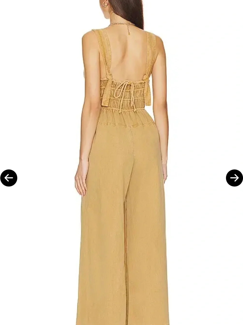 Free‎ People Mustard Yellow Wide-Leg Jumpsuit